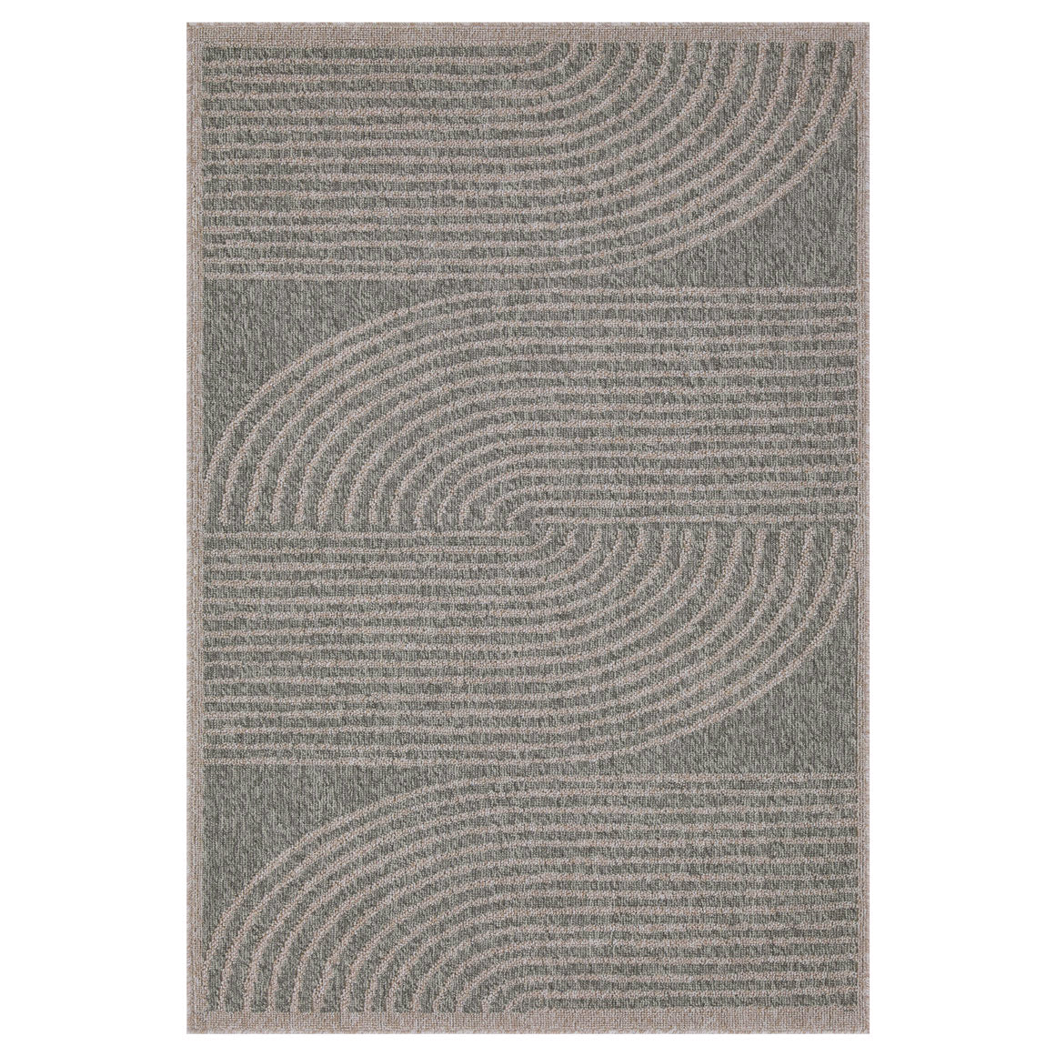 Art Deco Grey Living Room Rug - Reine