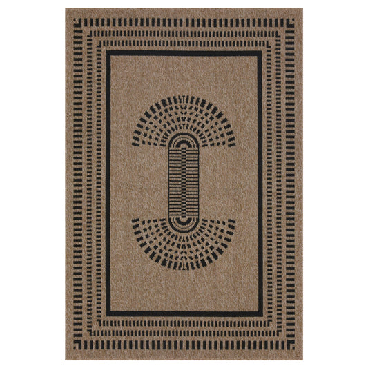 Jute Tone Aztec Area Rug - Prele