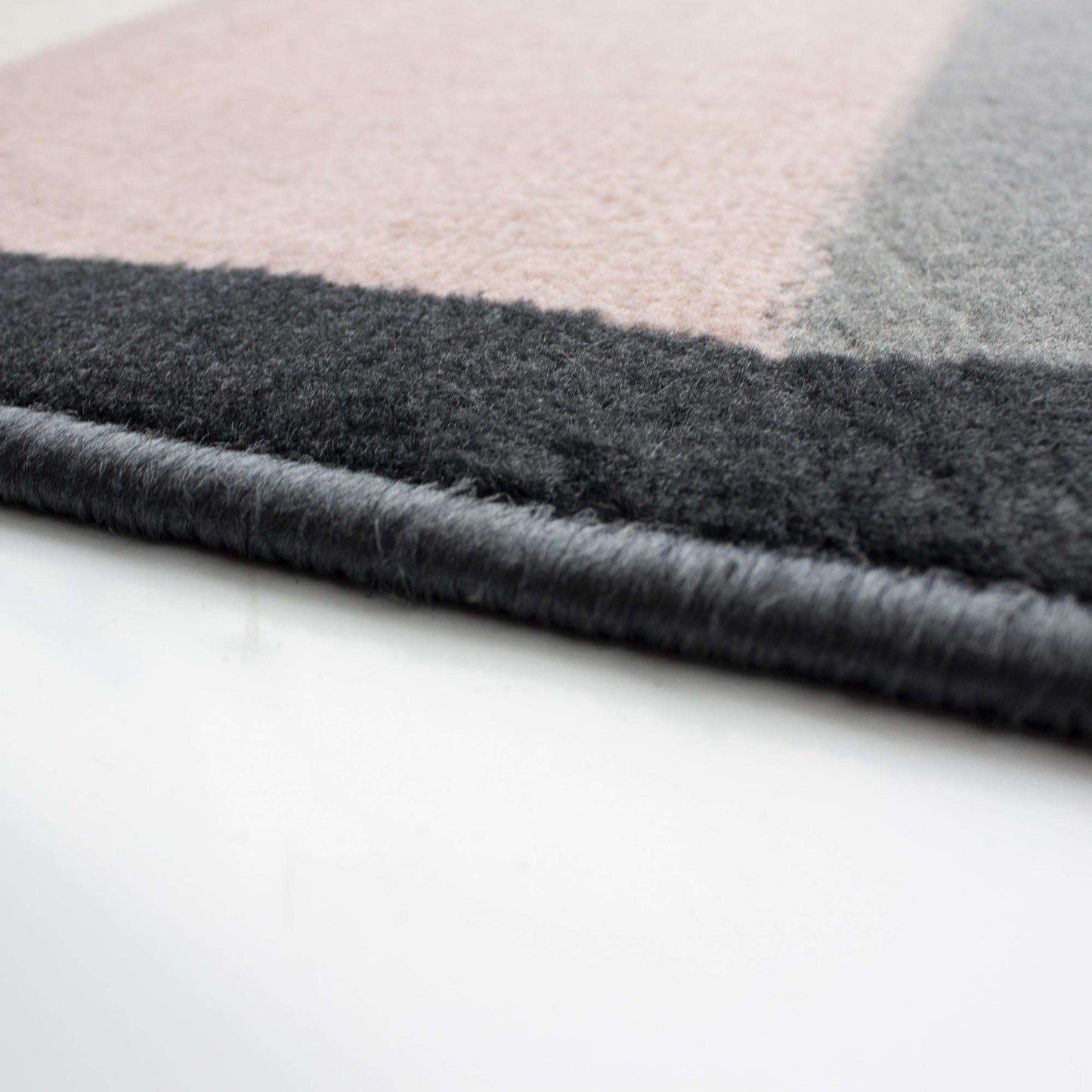 Pink Grey Modern Contemporary Living Room Rug