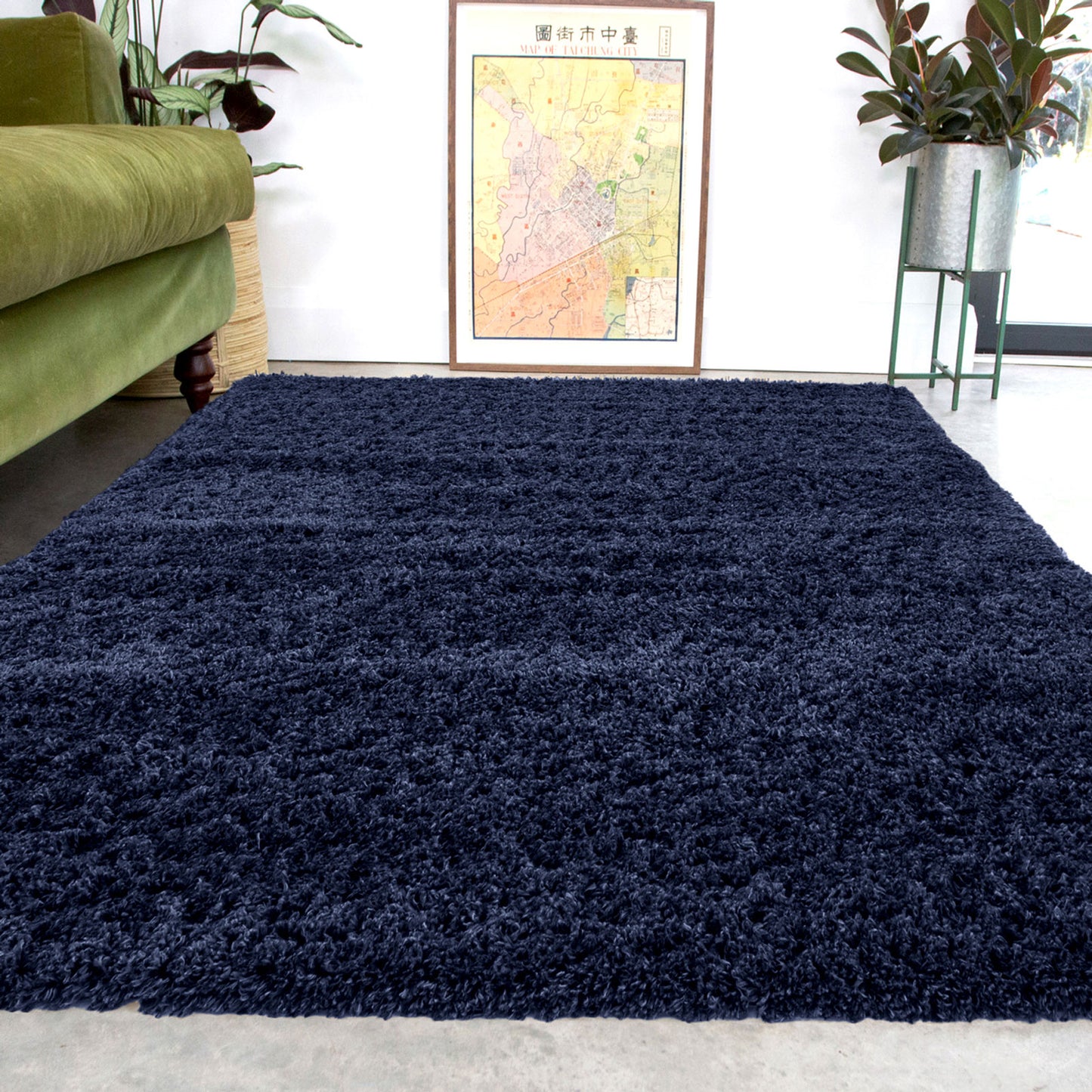 Super Soft Luxury Navy Shaggy Rug