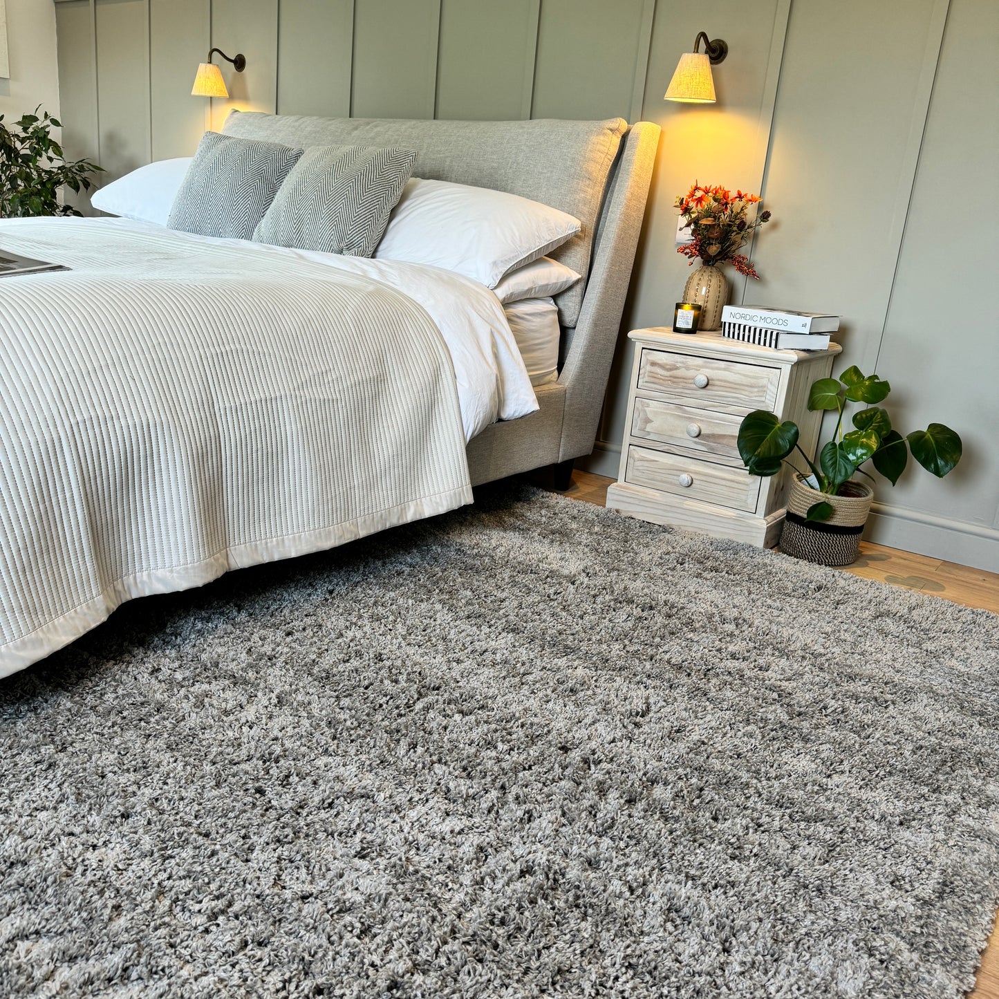 Super Soft Luxury Silver Shaggy Rug