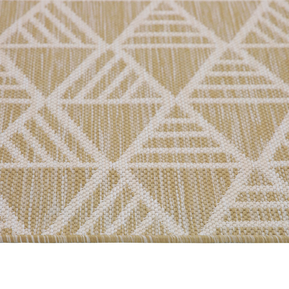 Cream Geometric Outdoor Rug - Banyan