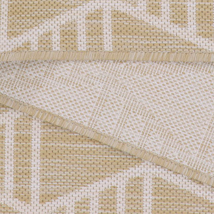 Cream Geometric Outdoor Rug - Banyan