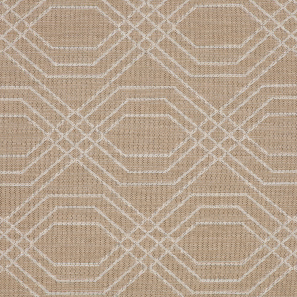 Cream Modern Geometric Area Rug - Basata