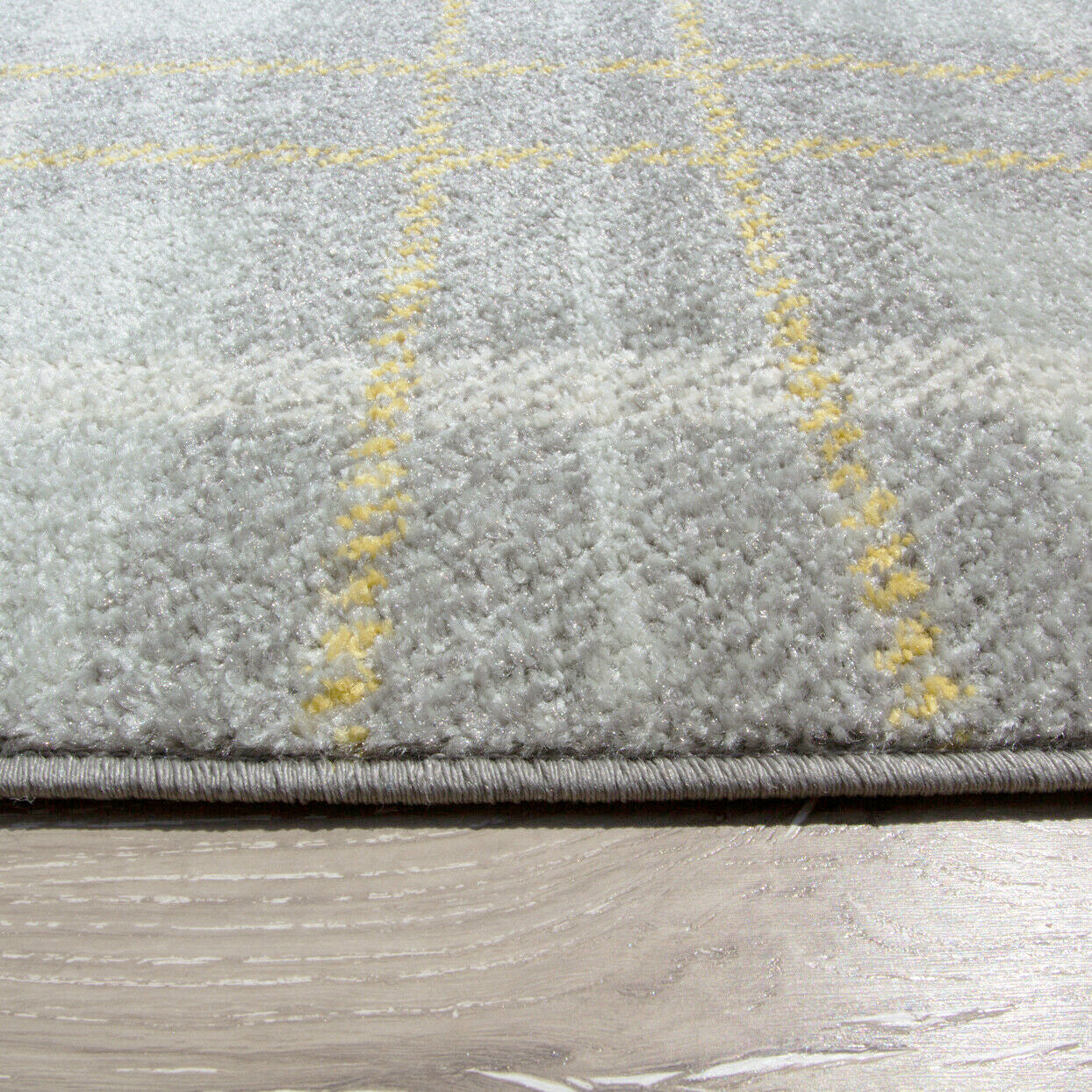 Grey Ochre Tartan Rug