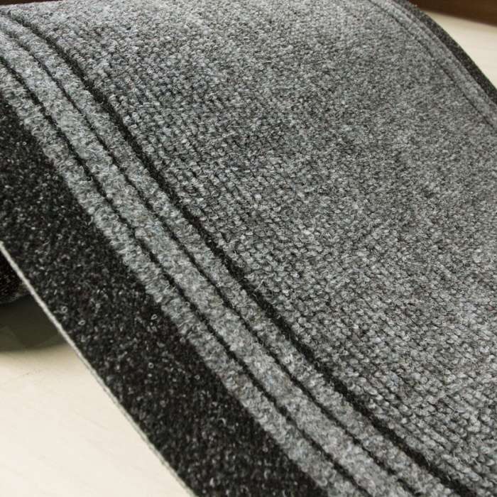 Grey Hard Wearing Stair Carpet Runner Rugs