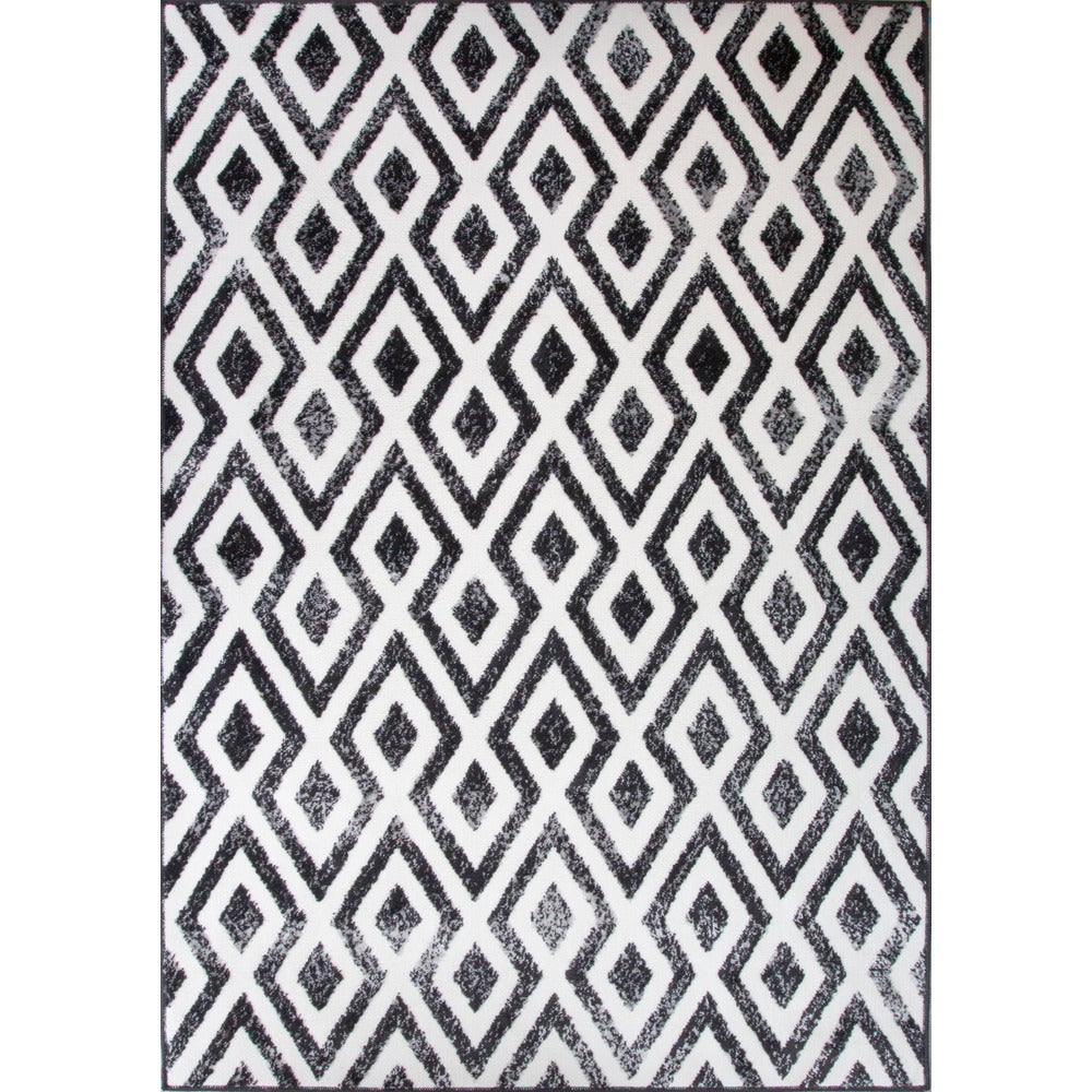 Geometric Black Ombre Living Room Rug | Living Room Rugs | Kukoon Rugs ...