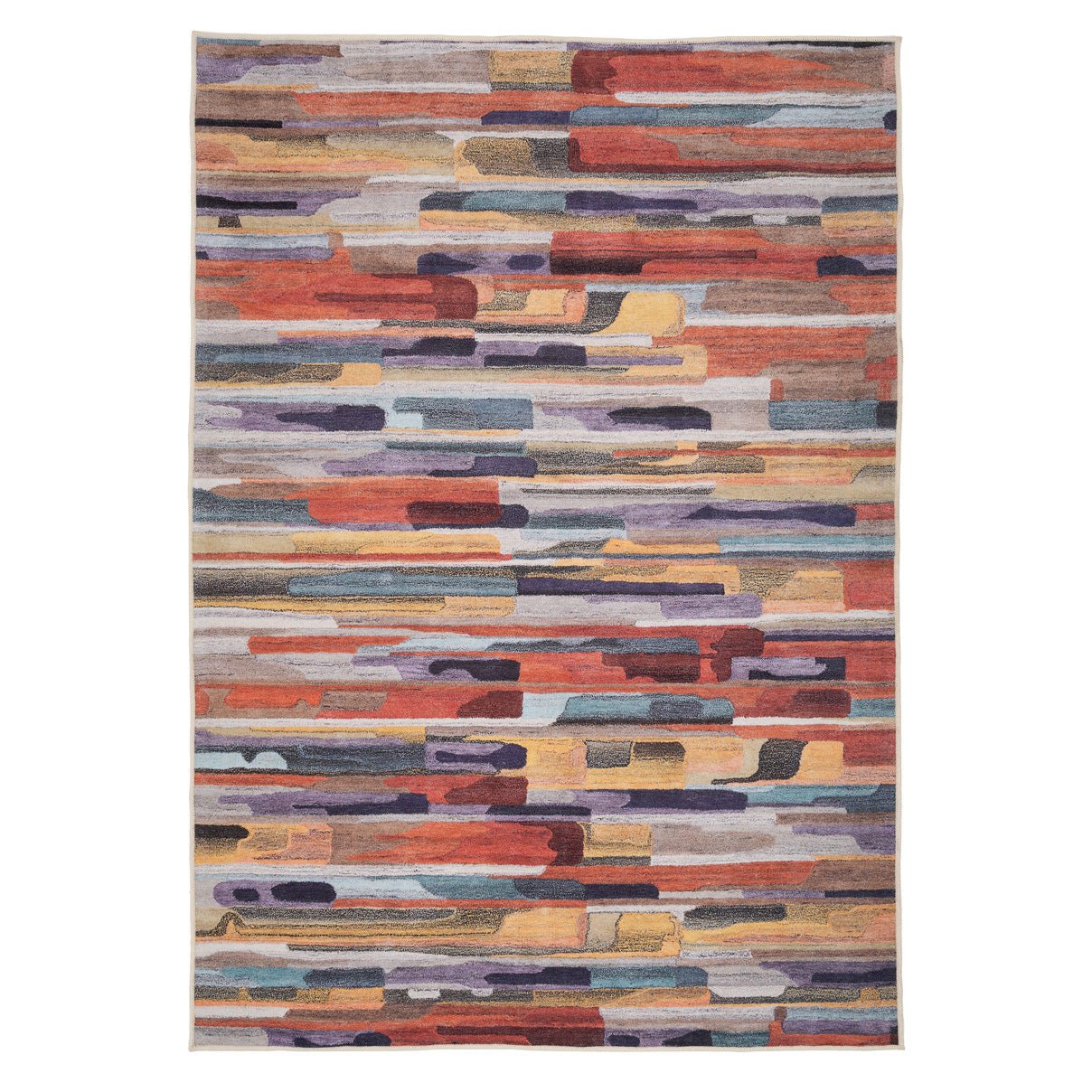 Washable Vibrant Abstract Rug - Blur