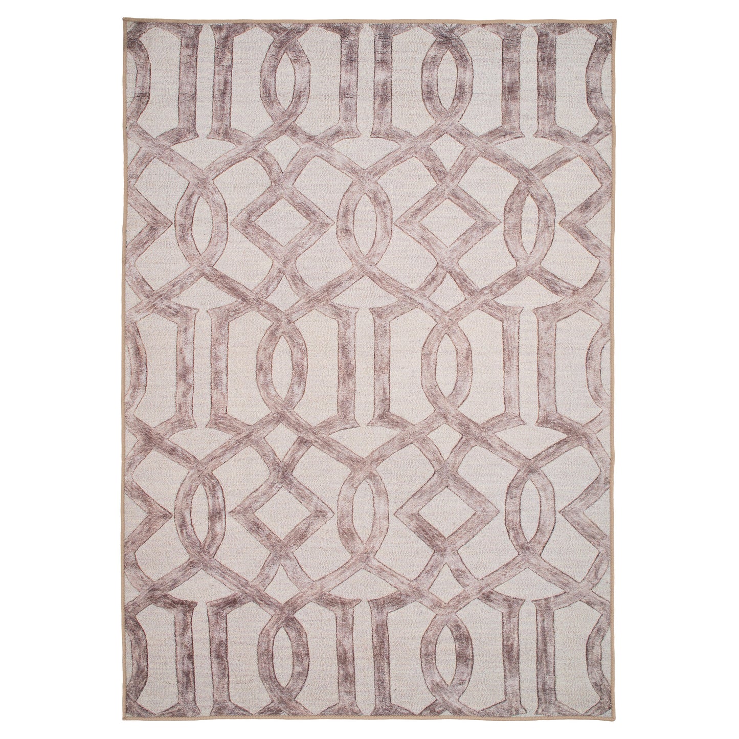 Washable Neutral Geometric Rug - Burrow