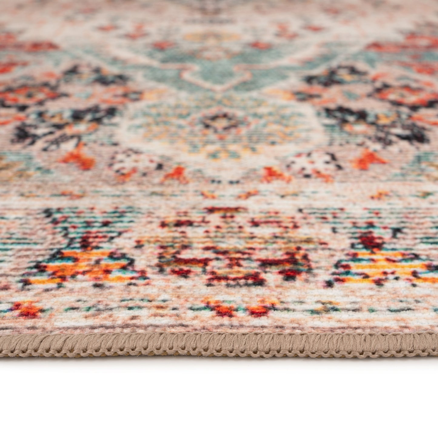 Traditional Medallion Washable Rug - Hue