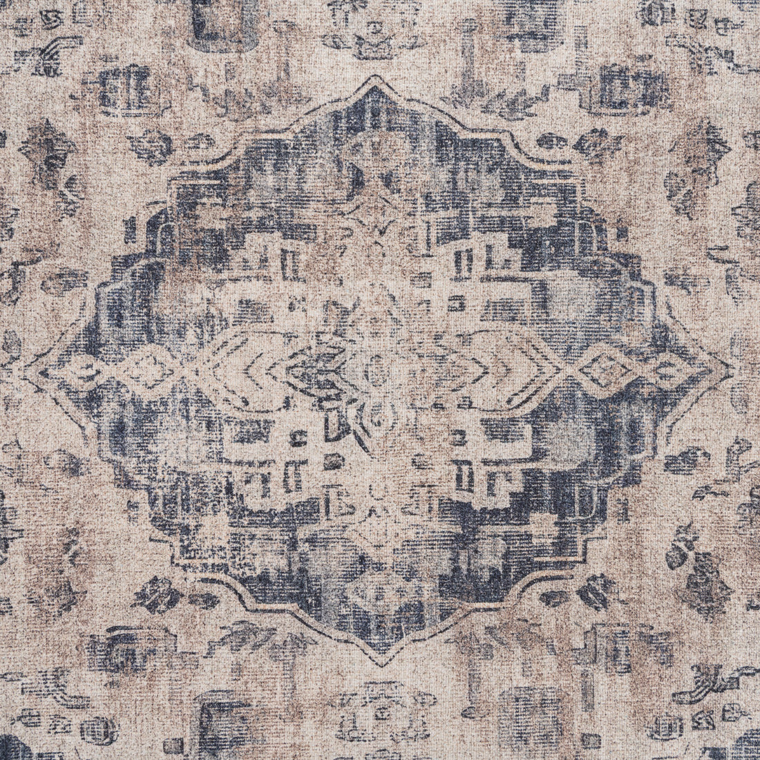 Washable Blue Traditional Rug - Kith