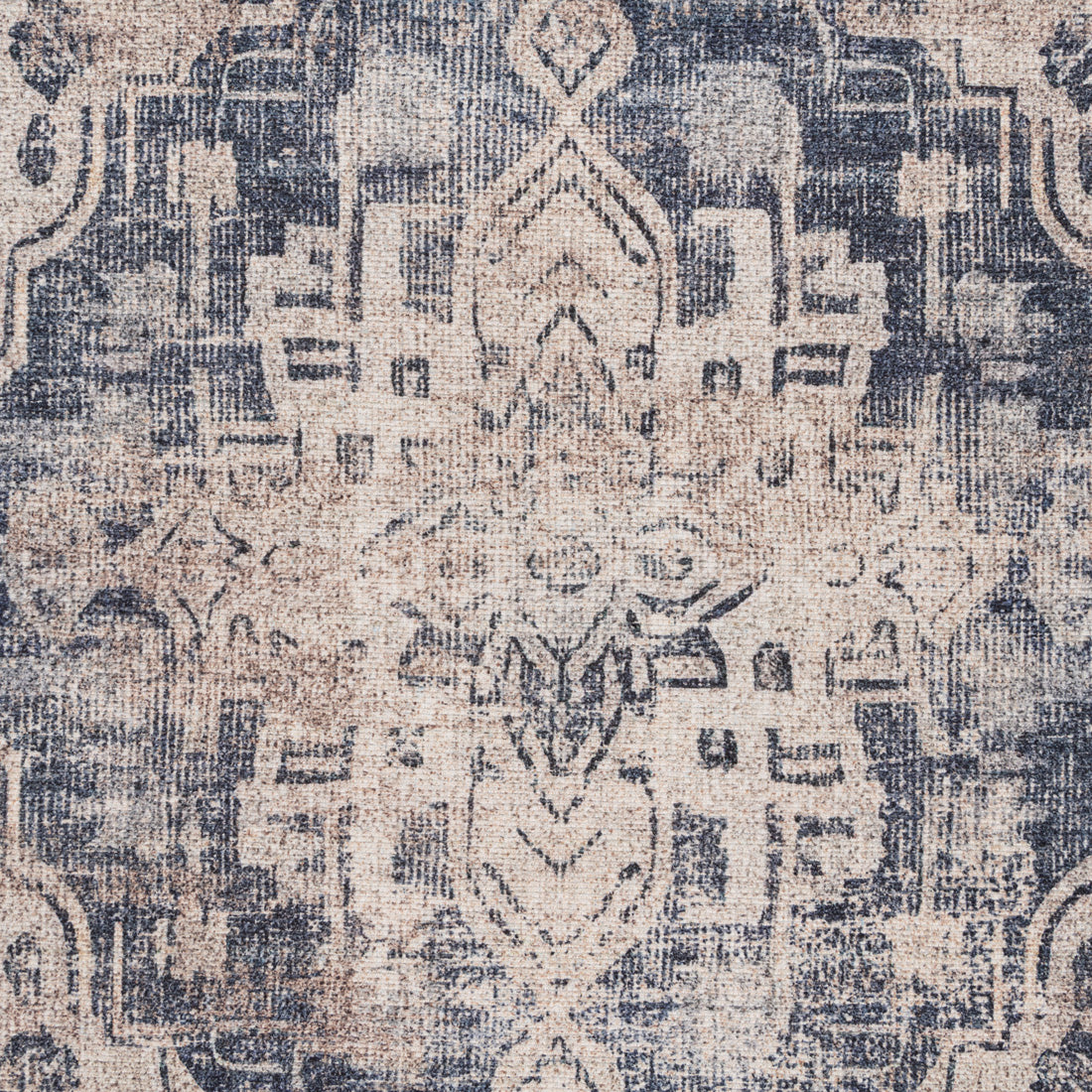 Washable Blue Traditional Rug - Kith