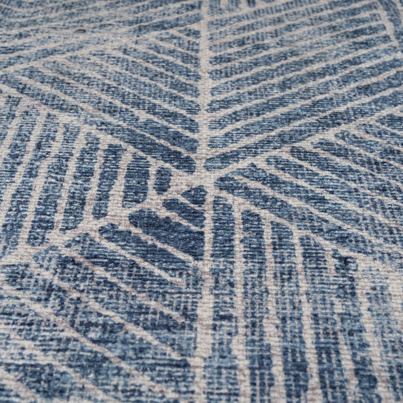 Washable Blue Geometric Rug - Plato