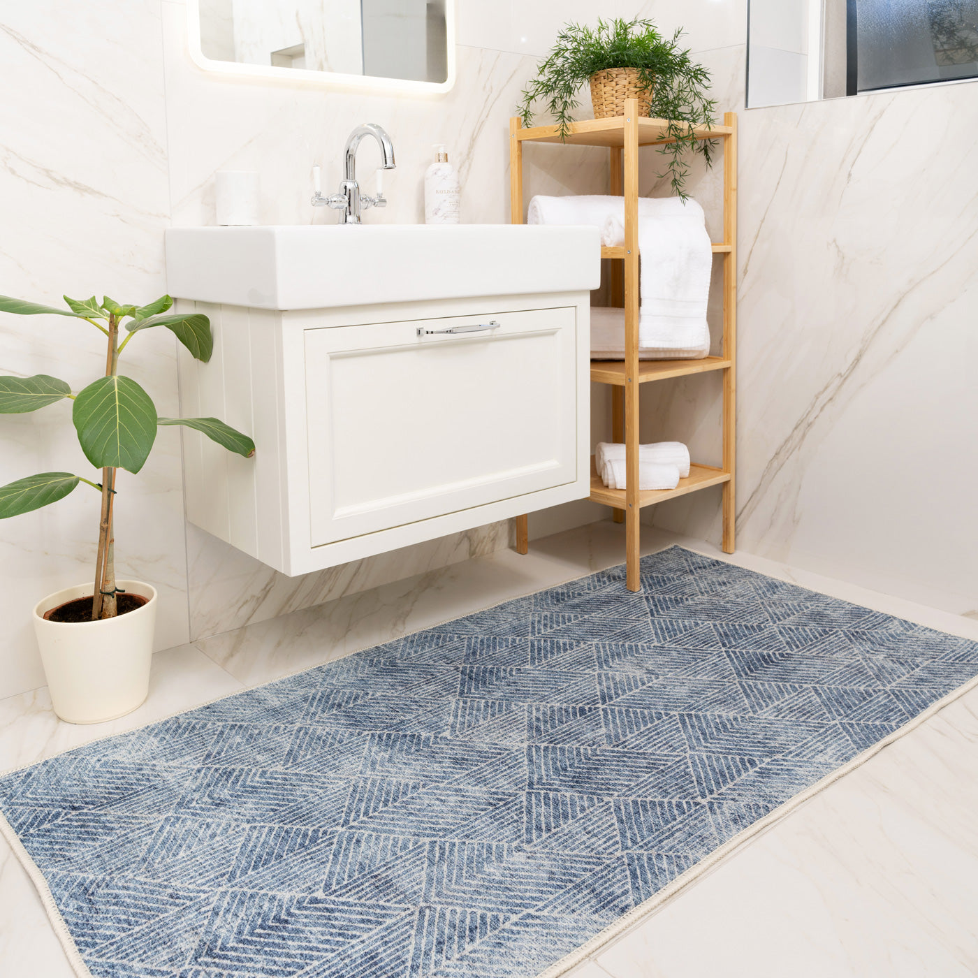 Washable Bathroom Mat - Plato