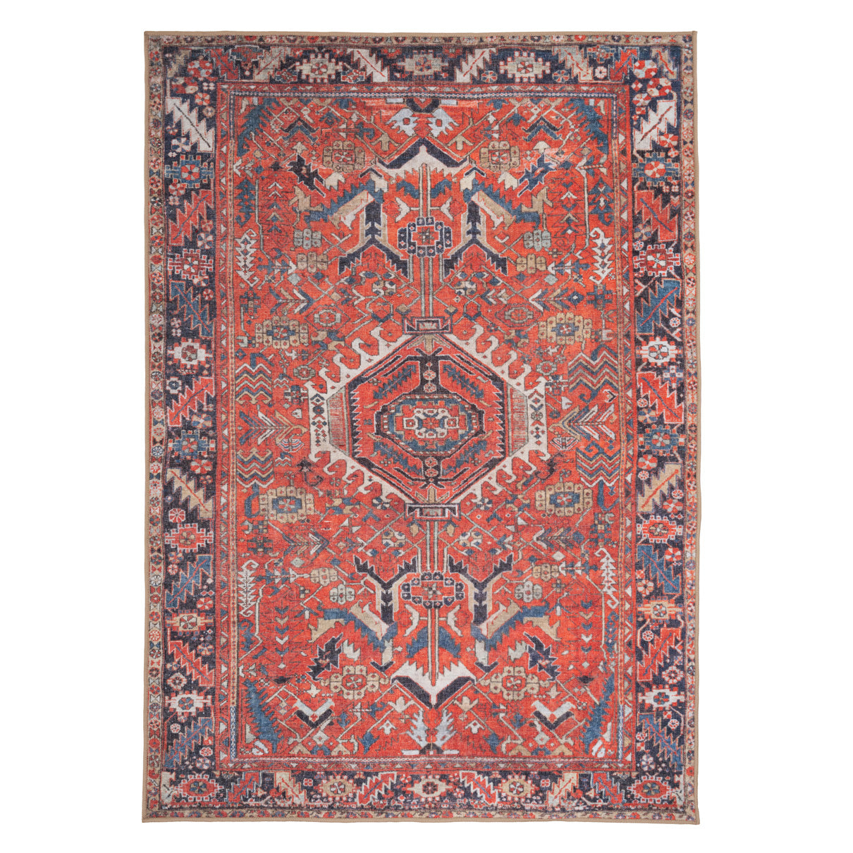 Washable Red Kazak Style Rug - Rudd