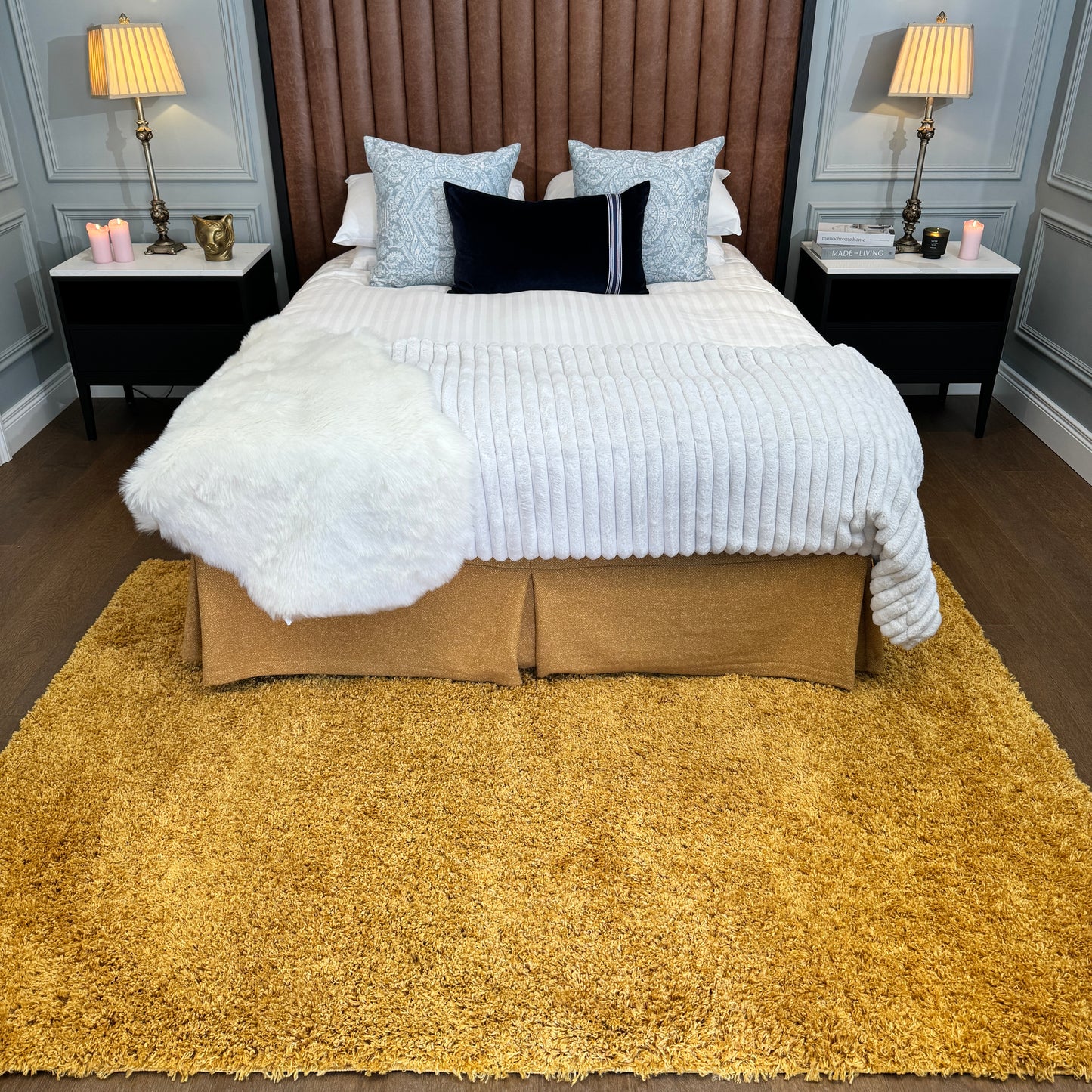 Super Soft Luxury Yellow Shaggy Rug