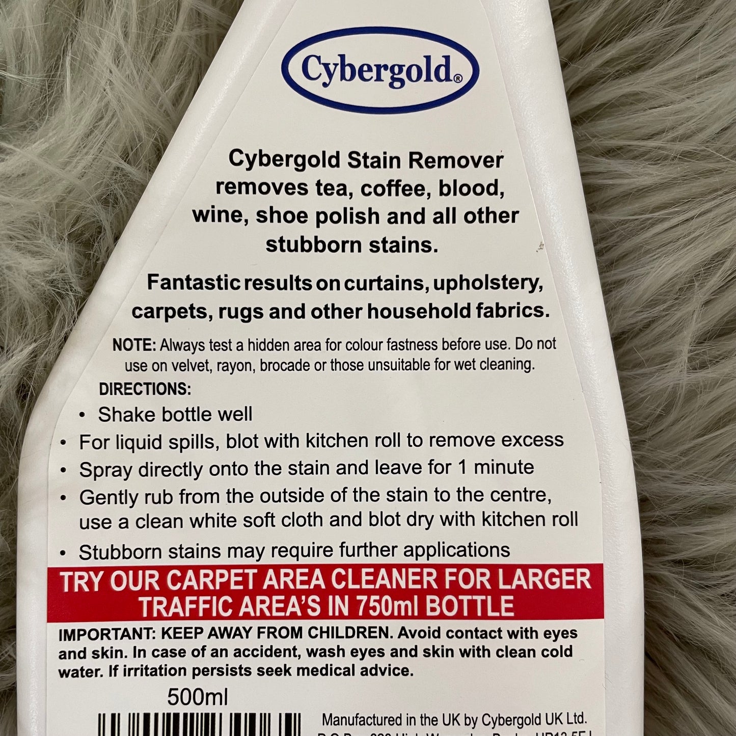 Cybergold Rug Stain Remover Spray