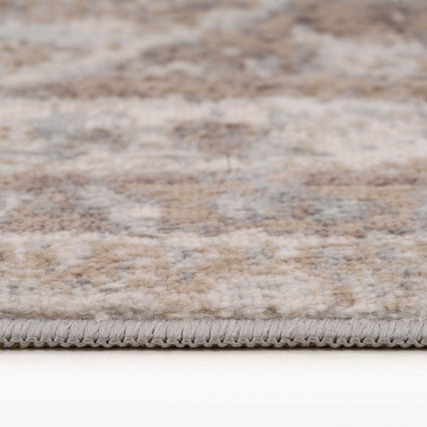 Traditional Distressed Beige Runner Rug