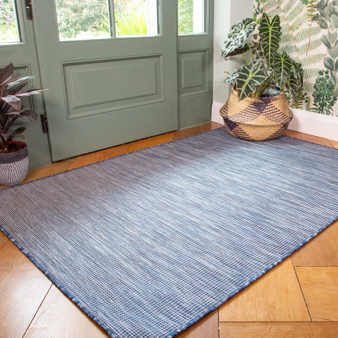 Blue Mottled Indoor | Outdoor Rug