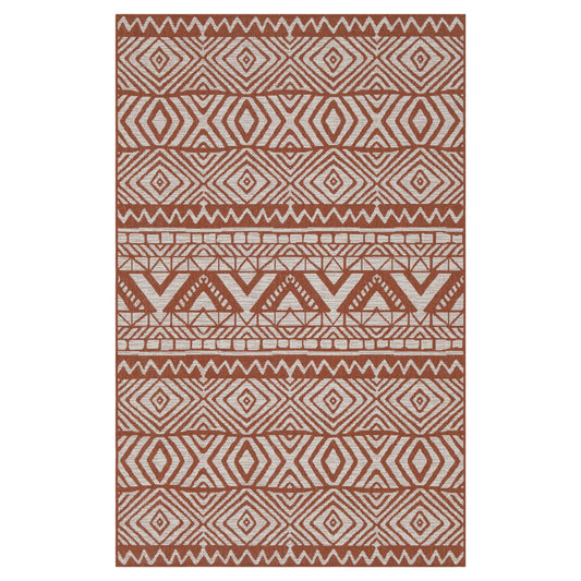 Dark Terra Flatweave Indoor Outdoor Rug - Ruskin