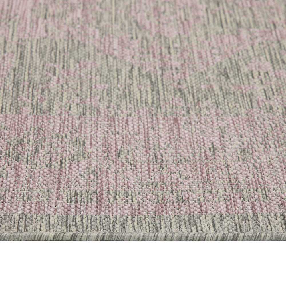 Vintage Pink Grey Outdoor Rug - Soutil