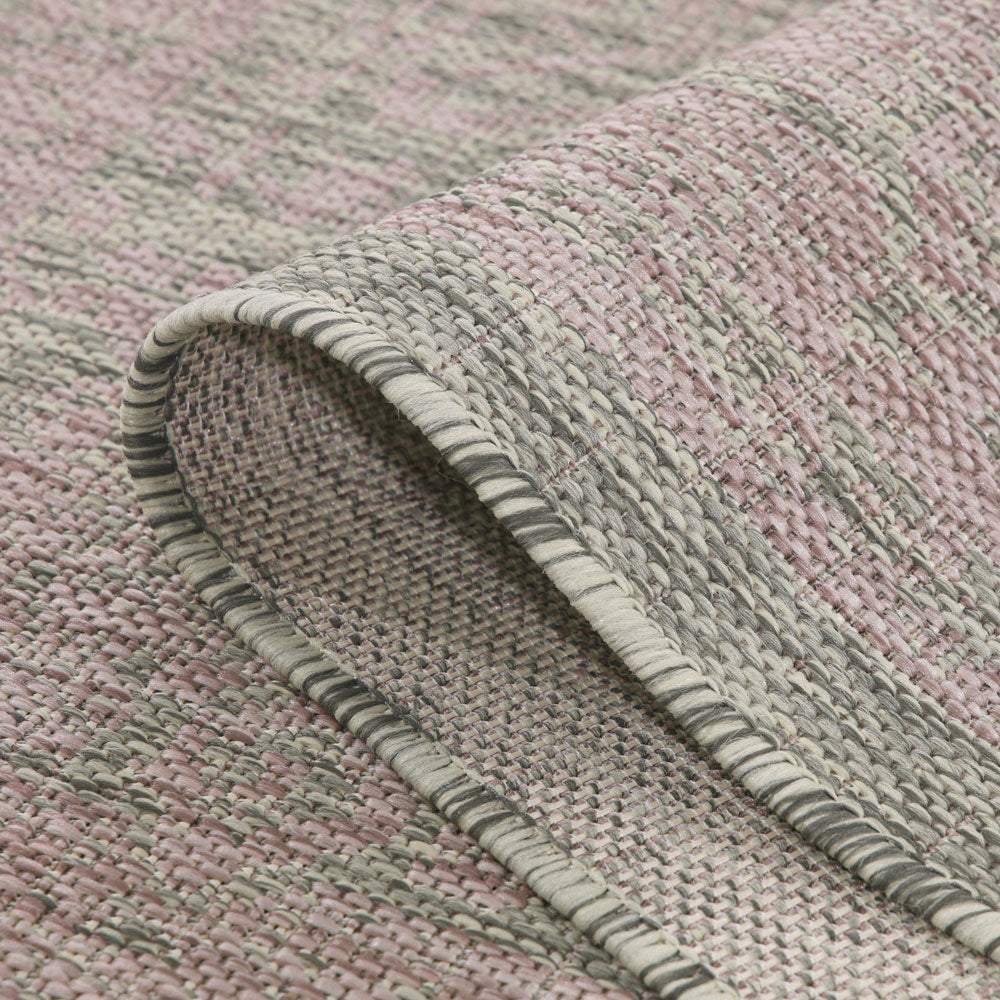 Vintage Pink Grey Outdoor Rug - Soutil