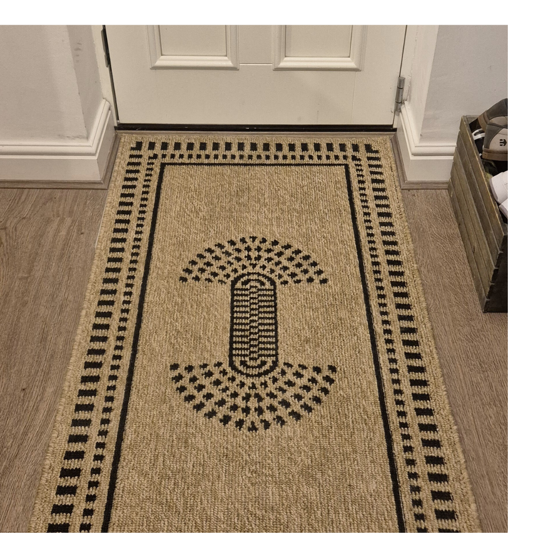 Jute Tone Aztec Area Rug - Prele