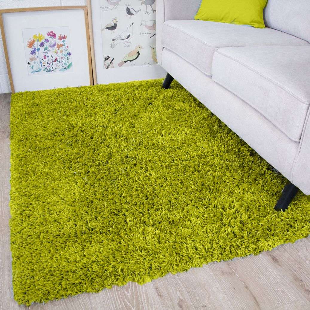 Fern Green Shaggy Rug -Vancouver