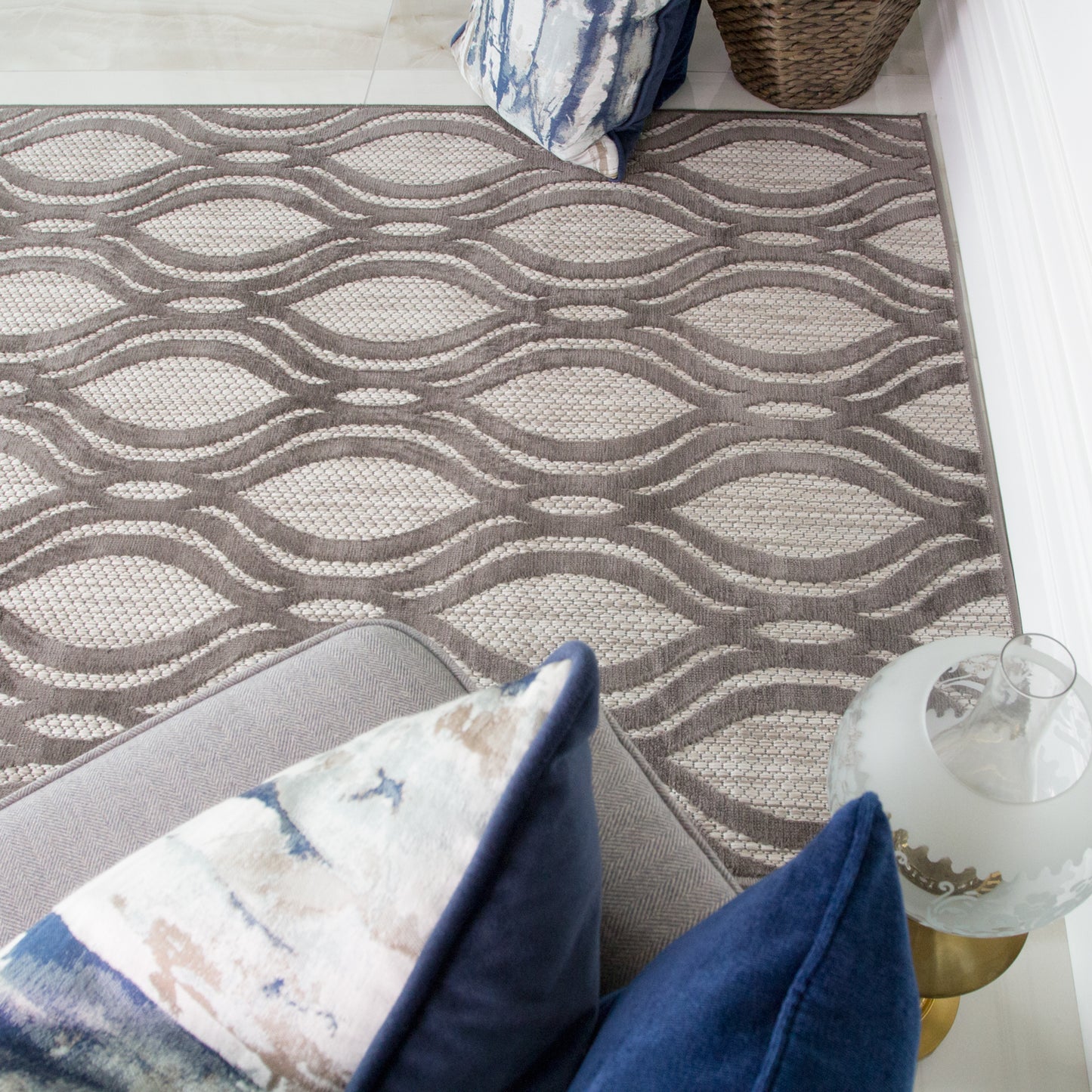 Outdoor Scandi Grey Rug