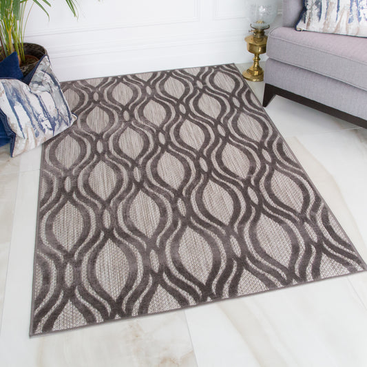 Outdoor Scandi Grey Rug