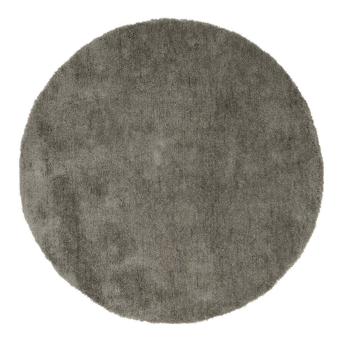 Premium Grey Shaggy Circle Rug - Dove