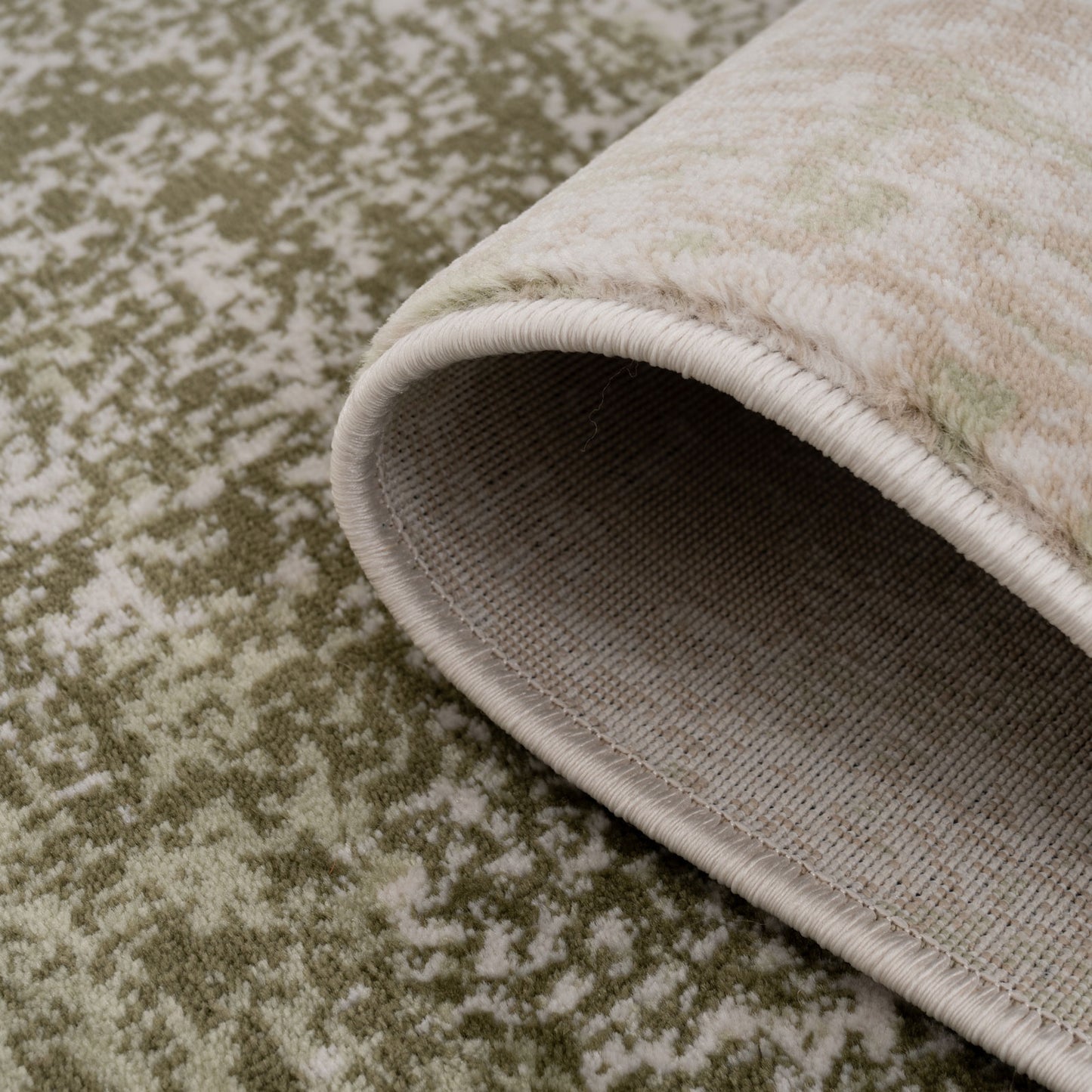 Earthy Green Abstract Rug - Barrow