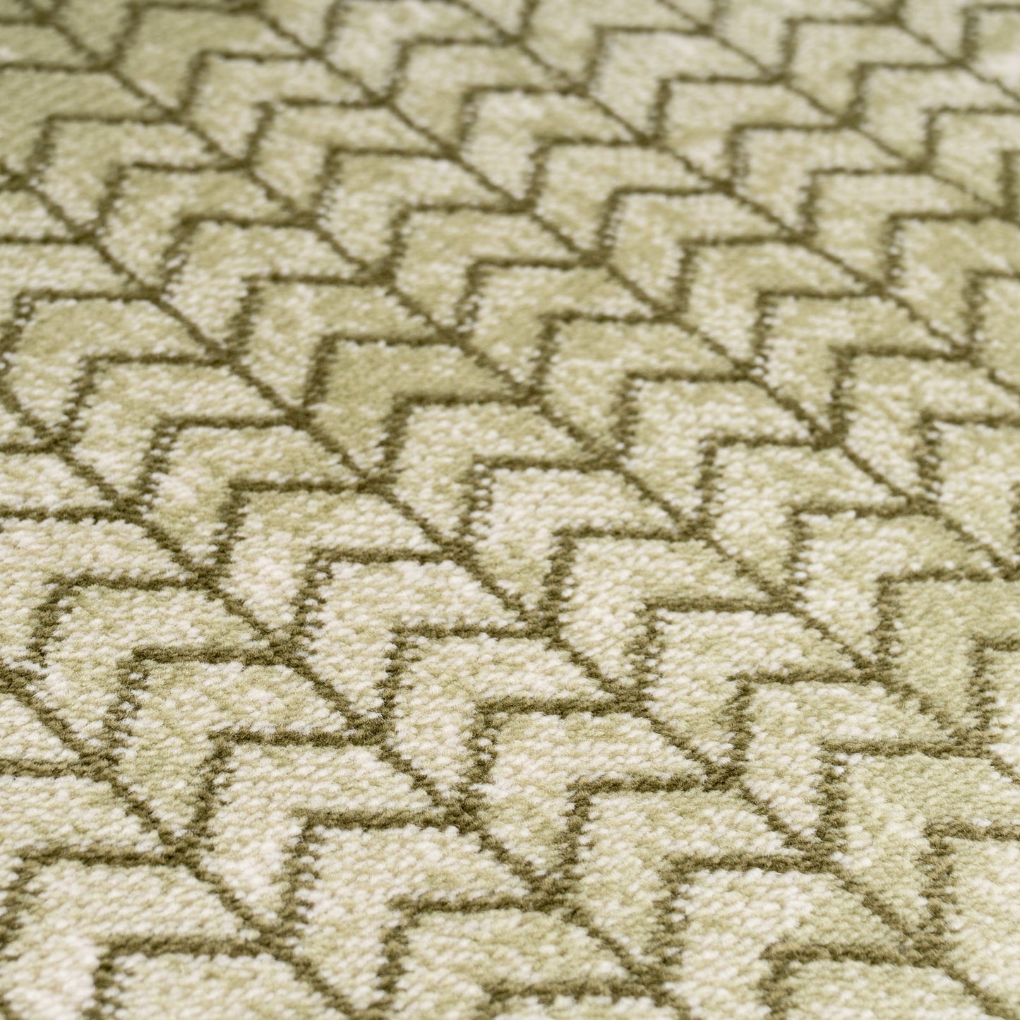 Soft Green Chevron Rug - Braided