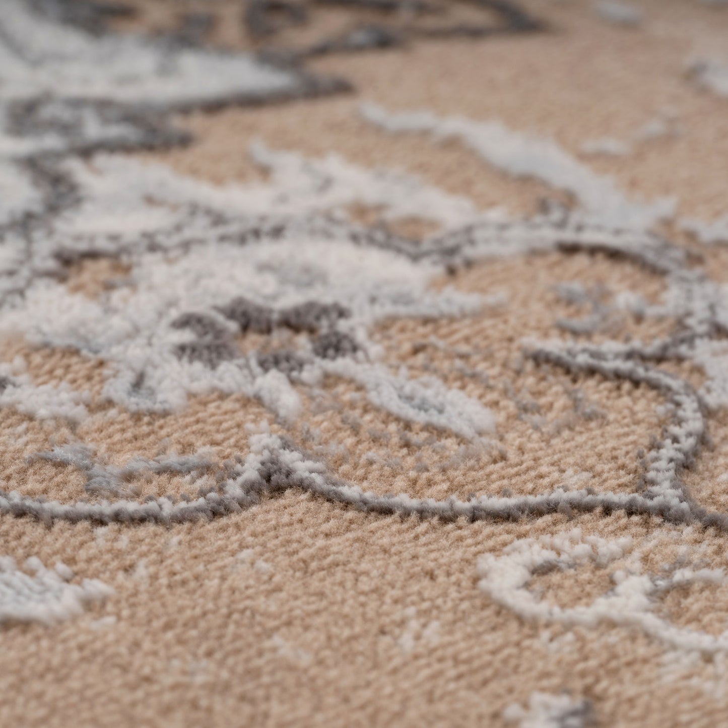 Traditional Distressed Beige Runner Rug