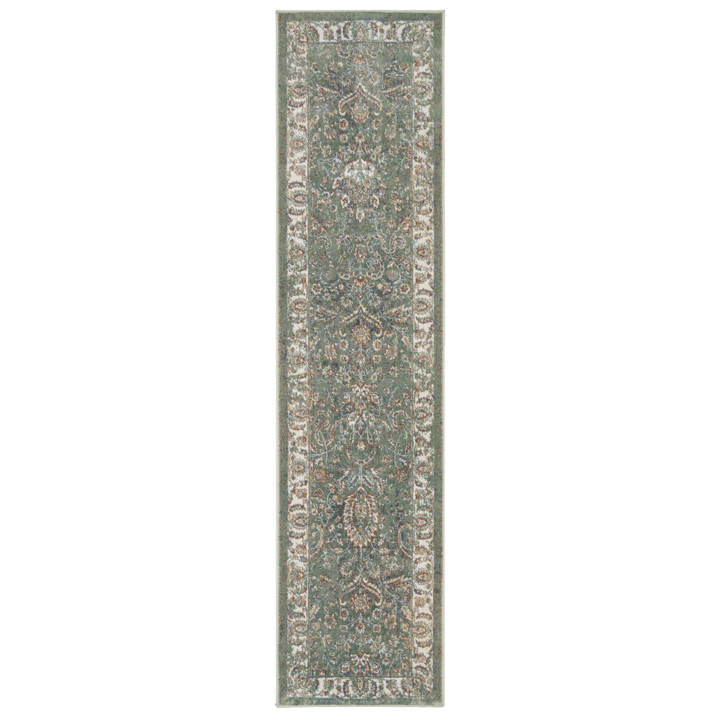 Sage Green Classical Runner Rug - Basila