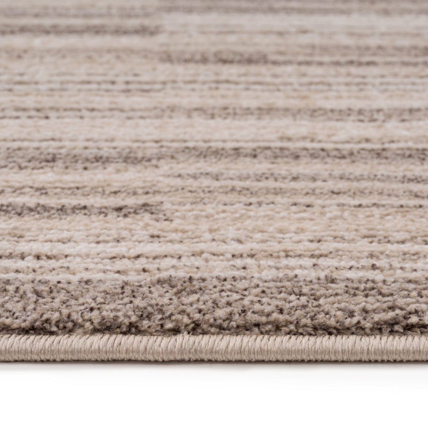 Neutral Beige Linear Runner Rug