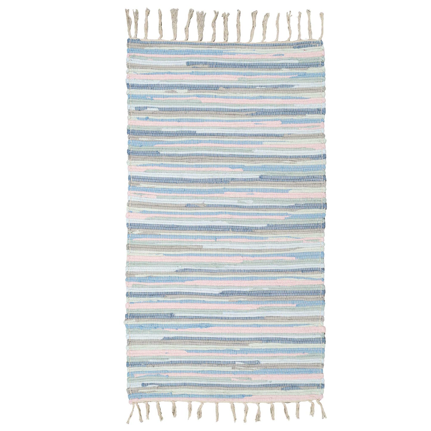 Pastel Striped Sustainable Recycled Cotton Rug