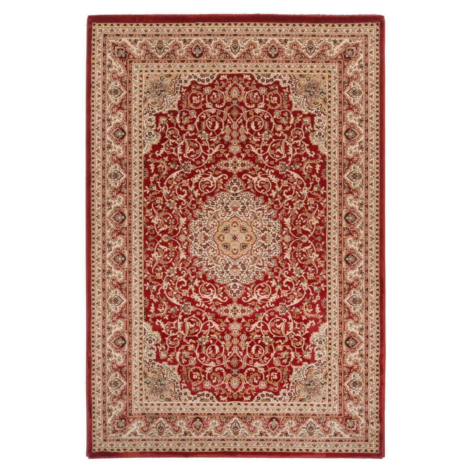 Classical Red Medallion Rug - Sonam | Living Room Rugs | Kukoon Rugs Online