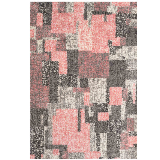 Retro Pink Mottled Shaggy Living Room Rug