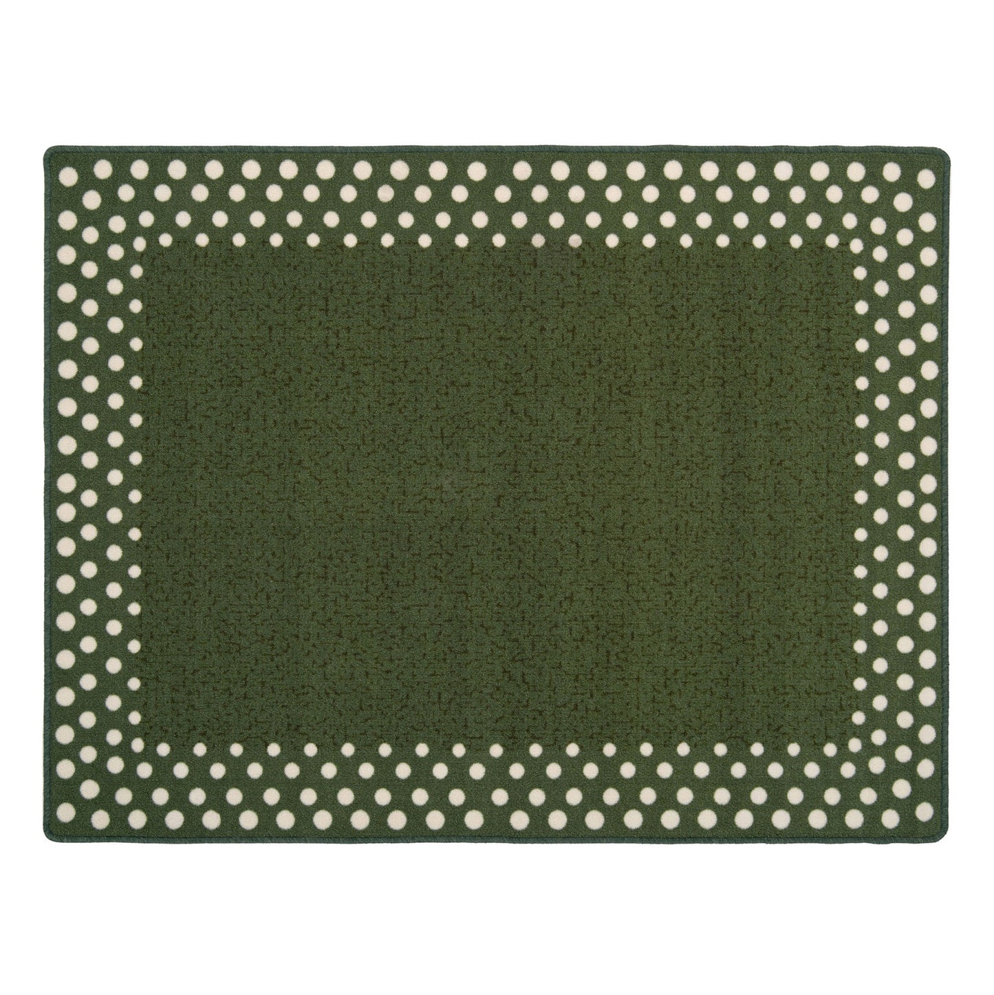 Washable Green Polka Border Mat