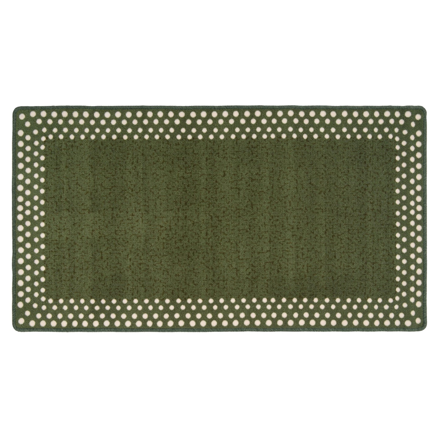 Washable Green Polka Border Mat