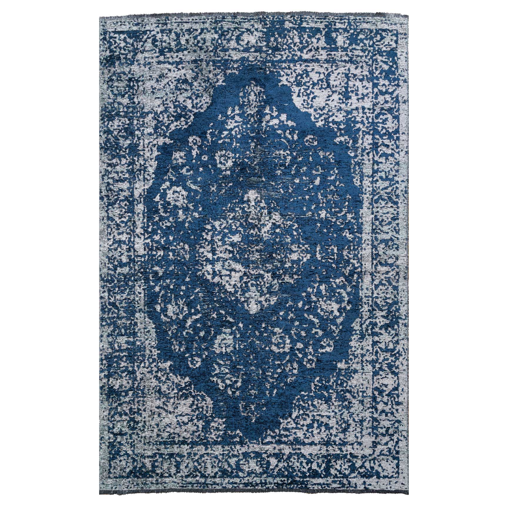 Reversible Distressed Oriental Navy Rug | Living Room Rugs | Kukoon ...