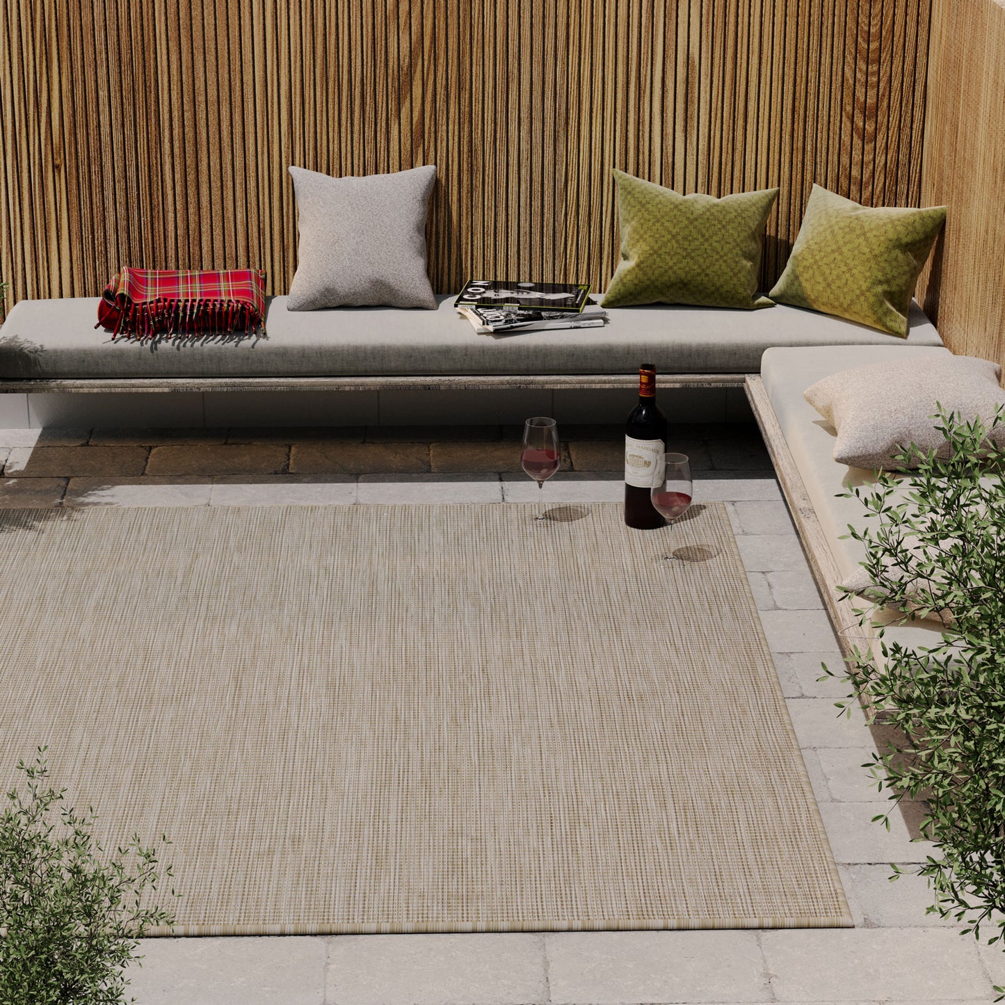 Mottled Weatherproof Outdoor Rug - Choose Your Colour