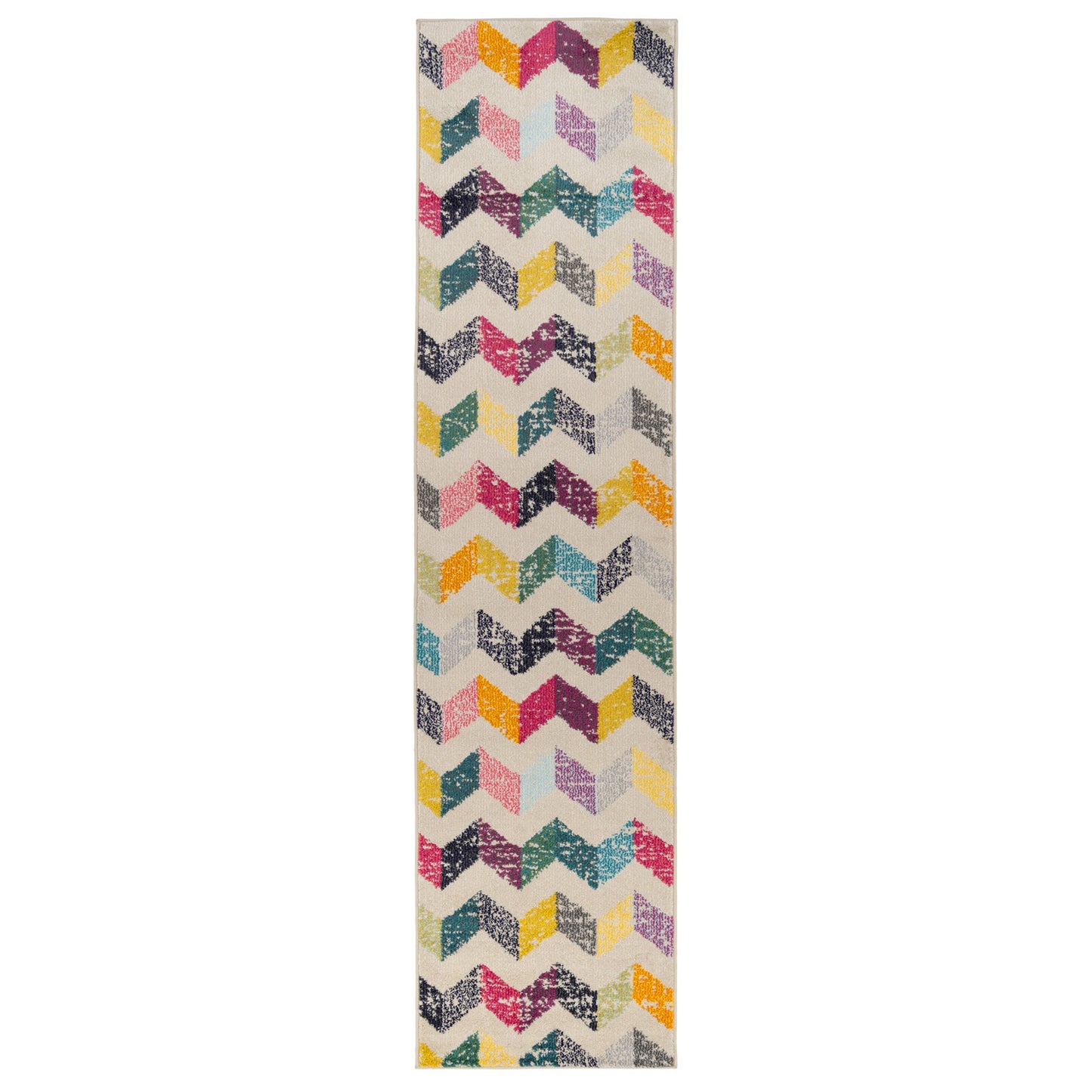 Vibrant Zig Zag Runner Rug - Iridian