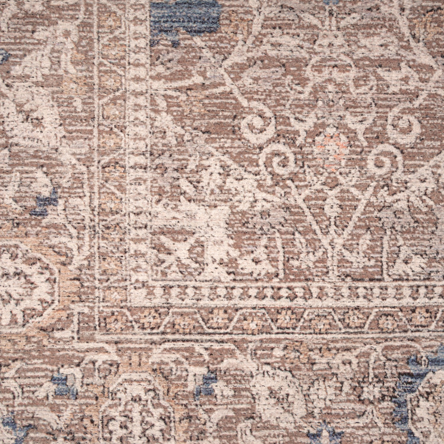 Vintage Distressed Floral Washable Area Rug - Macie