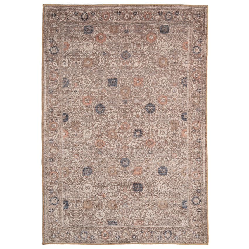 Vintage Distressed Floral Washable Area Rug - Macie