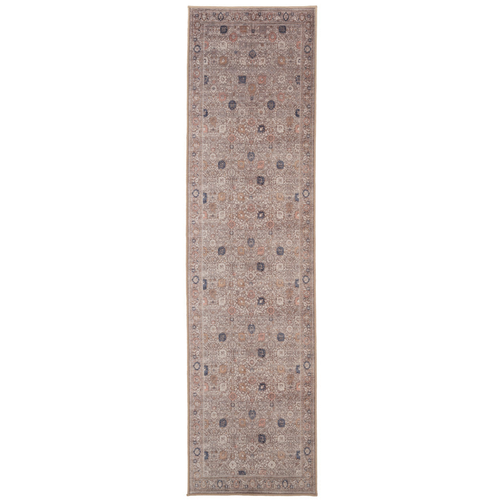 Vintage Distressed Floral Washable Area Rug - Macie