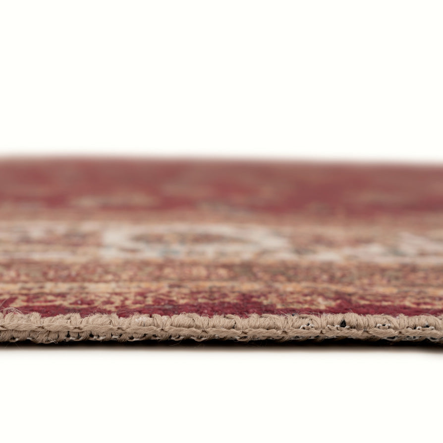 Red Elegant Washable Runner Rug - Talia