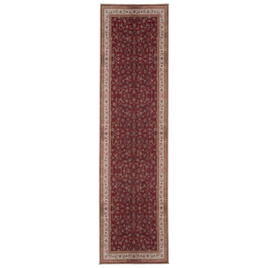 Red Elegant Washable Runner Rug - Talia