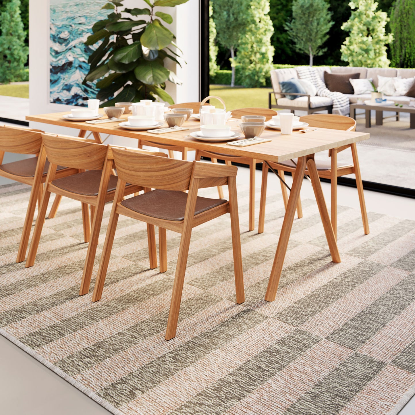 Contemporary Living Room Rug - Souci